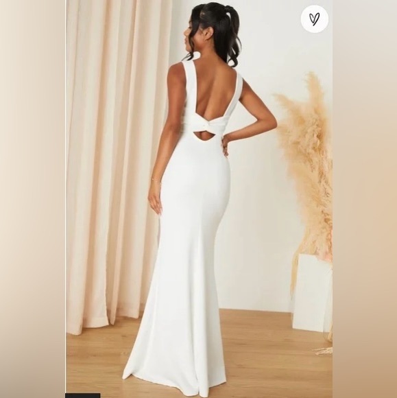 Lulus Love In Your Eyes Ivory Knotted Mermaid Wedding Dress - Picture 8 of 11